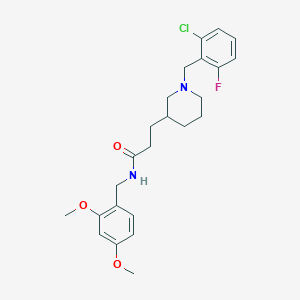 3-[1-(2-chloro-6-fluorobenzyl)-3-piperidinyl]-N-(2,4-dimethoxybenzyl)propanamide