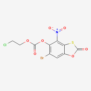 molecular formula C10H5BrClNO7S B6090205 6-bromo-4-nitro-2-oxo-1,3-benzoxathiol-5-yl 2-chloroethyl carbonate 