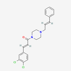 1-[3-(3,4-dichlorophenyl)acryloyl]-4-(3-phenyl-2-propen-1-yl)piperazine