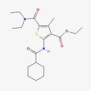 ethyl 2-[(cyclohexylcarbonyl)amino]-5-[(diethylamino)carbonyl]-4-methyl-3-thiophenecarboxylate