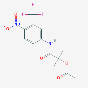 molecular formula C13H13F3N2O5 B6090255 1,1-dimethyl-2-{[4-nitro-3-(trifluoromethyl)phenyl]amino}-2-oxoethyl acetate 