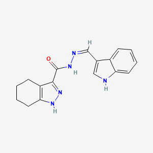 N'-(1H-indol-3-ylmethylene)-4,5,6,7-tetrahydro-1H-indazole-3-carbohydrazide