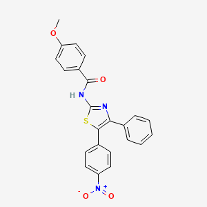 4-methoxy-N-[5-(4-nitrophenyl)-4-phenyl-1,3-thiazol-2-yl]benzamide