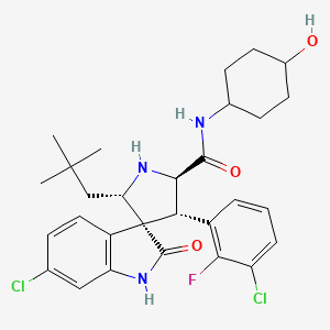 (2'S,3R,4'S,5'R)-6-Chloro-4'-(3-chloro-2-fluorophenyl)-2'-(2,2-dimethylpropyl)-N-(trans-4-hydroxycyclohexyl)-2-oxo-1,2-dihydrospiro(indole-3,3'-pyrrolidine)-5'-carboxamide