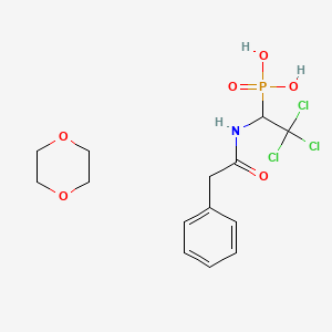 {2,2,2-trichloro-1-[(phenylacetyl)amino]ethyl}phosphonic acid - 1,4-dioxane (1:1)