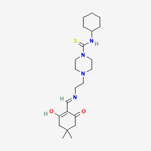 N-cyclohexyl-4-(2-{[(4,4-dimethyl-2,6-dioxocyclohexylidene)methyl]amino}ethyl)piperazine-1-carbothioamide