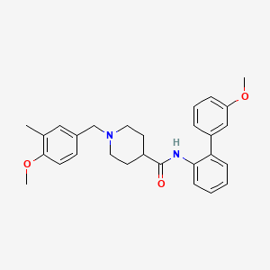 molecular formula C28H32N2O3 B6090309 N-(3'-methoxy-2-biphenylyl)-1-(4-methoxy-3-methylbenzyl)-4-piperidinecarboxamide 