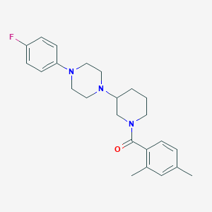 molecular formula C24H30FN3O B6090325 1-[1-(2,4-dimethylbenzoyl)-3-piperidinyl]-4-(4-fluorophenyl)piperazine 