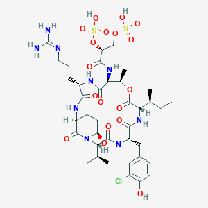 molecular formula C40H62ClN9O18S2 B609033 Micropeptin 478B CAS No. 186368-51-4