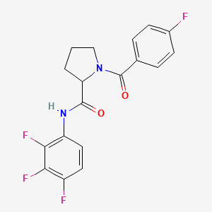 1-(4-fluorobenzoyl)-N-(2,3,4-trifluorophenyl)prolinamide