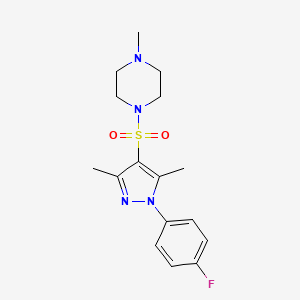 1-{[1-(4-fluorophenyl)-3,5-dimethyl-1H-pyrazol-4-yl]sulfonyl}-4-methylpiperazine