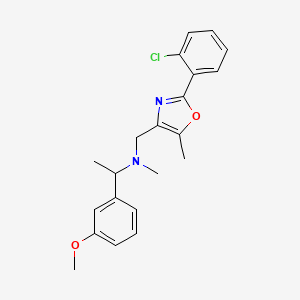 N-{[2-(2-chlorophenyl)-5-methyl-1,3-oxazol-4-yl]methyl}-1-(3-methoxyphenyl)-N-methylethanamine