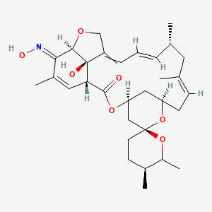 molecular formula C31H43NO7 B609039 ミルベマイシンA3 5-オキシム CAS No. 114177-14-9