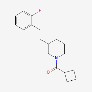 molecular formula C18H24FNO B6090486 1-(cyclobutylcarbonyl)-3-[2-(2-fluorophenyl)ethyl]piperidine 