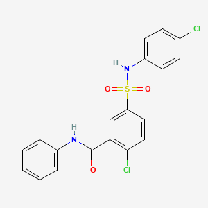 2-chloro-5-{[(4-chlorophenyl)amino]sulfonyl}-N-(2-methylphenyl)benzamide