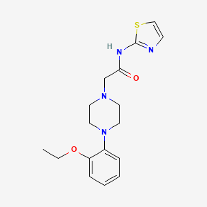 molecular formula C17H22N4O2S B6090536 2-[4-(2-ethoxyphenyl)-1-piperazinyl]-N-1,3-thiazol-2-ylacetamide 