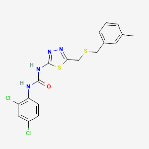 molecular formula C18H16Cl2N4OS2 B6090569 N-(2,4-dichlorophenyl)-N'-(5-{[(3-methylbenzyl)thio]methyl}-1,3,4-thiadiazol-2-yl)urea 