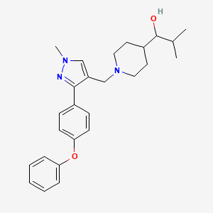 2-methyl-1-(1-{[1-methyl-3-(4-phenoxyphenyl)-1H-pyrazol-4-yl]methyl}-4-piperidinyl)-1-propanol