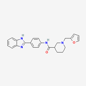 N-[4-(1H-benzimidazol-2-yl)phenyl]-1-(2-furylmethyl)-3-piperidinecarboxamide