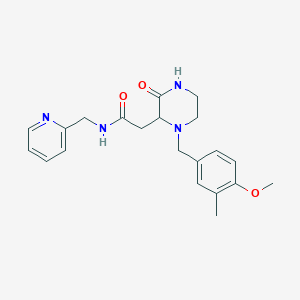 2-[1-(4-methoxy-3-methylbenzyl)-3-oxo-2-piperazinyl]-N-(2-pyridinylmethyl)acetamide