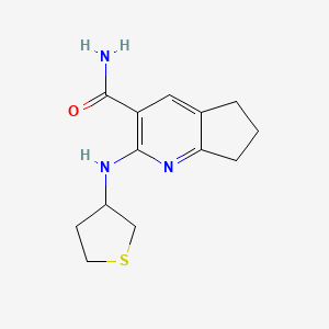 2-(tetrahydro-3-thienylamino)-6,7-dihydro-5H-cyclopenta[b]pyridine-3-carboxamide