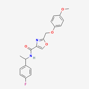 N-[1-(4-fluorophenyl)ethyl]-2-[(4-methoxyphenoxy)methyl]-1,3-oxazole-4-carboxamide