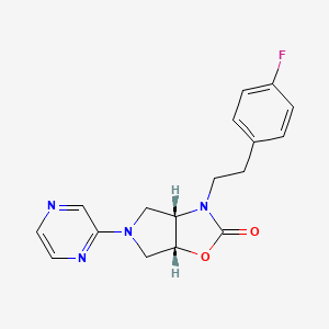 (3aS*,6aR*)-3-[2-(4-fluorophenyl)ethyl]-5-(2-pyrazinyl)hexahydro-2H-pyrrolo[3,4-d][1,3]oxazol-2-one