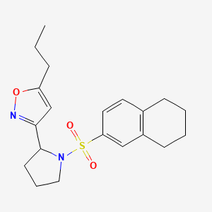 5-propyl-3-[1-(5,6,7,8-tetrahydro-2-naphthalenylsulfonyl)-2-pyrrolidinyl]isoxazole