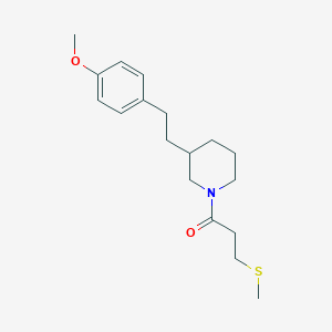 3-[2-(4-methoxyphenyl)ethyl]-1-[3-(methylthio)propanoyl]piperidine