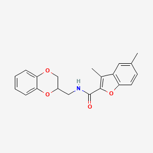 N-(2,3-dihydro-1,4-benzodioxin-2-ylmethyl)-3,5-dimethyl-1-benzofuran-2-carboxamide