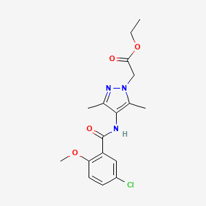 ethyl {4-[(5-chloro-2-methoxybenzoyl)amino]-3,5-dimethyl-1H-pyrazol-1-yl}acetate