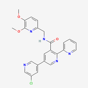 molecular formula C24H20ClN5O3 B609078 5''-氯-N-[(5,6-二甲氧基吡啶-2-基)甲基]-2,2':5',3''-联吡啶-3'-甲酰胺 CAS No. 1207253-08-4