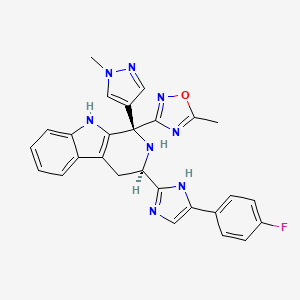 molecular formula C27H23FN8O B609091 MK-4256 CAS No. 1104599-69-0