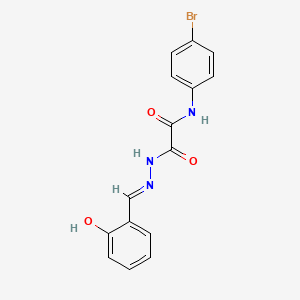 N-(4-bromophenyl)-2-[(2E)-2-(2-hydroxybenzylidene)hydrazinyl]-2-oxoacetamide