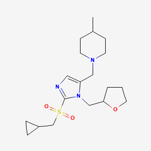 1-{[2-[(cyclopropylmethyl)sulfonyl]-1-(tetrahydro-2-furanylmethyl)-1H-imidazol-5-yl]methyl}-4-methylpiperidine