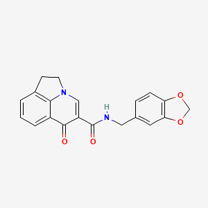 N-(1,3-benzodioxol-5-ylmethyl)-6-oxo-1,2-dihydro-6H-pyrrolo[3,2,1-ij]quinoline-5-carboxamide