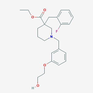 ethyl 3-(2-fluorobenzyl)-1-[3-(2-hydroxyethoxy)benzyl]-3-piperidinecarboxylate