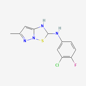 N-(3-chloro-4-fluorophenyl)-N-(6-methyl-1,2-dihydropyrazolo[1,5-b][1,2,4]thiadiazol-2-yl)amine