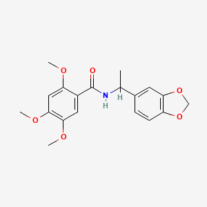 N-[1-(1,3-benzodioxol-5-yl)ethyl]-2,4,5-trimethoxybenzamide