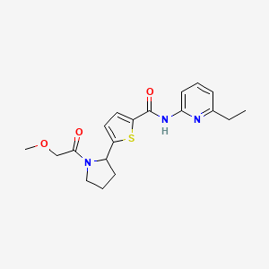 molecular formula C19H23N3O3S B6090998 N-(6-ethyl-2-pyridinyl)-5-[1-(methoxyacetyl)-2-pyrrolidinyl]-2-thiophenecarboxamide 