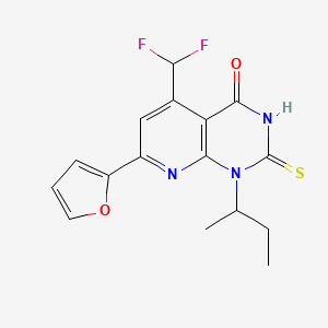 1-(SEC-BUTYL)-5-(DIFLUOROMETHYL)-7-(2-FURYL)-2-SULFANYLPYRIDO[2,3-D]PYRIMIDIN-4(1H)-ONE