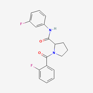 1-(2-fluorobenzoyl)-N-(3-fluorophenyl)prolinamide