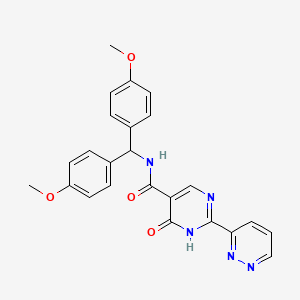 N-(bis(4-methoxyphenyl)methyl)-4-hydroxy-2-(pyridazin-3-yl)pyrimidine-5-carboxamide