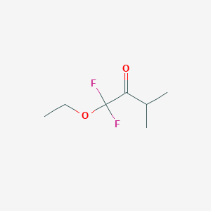 molecular formula C7H12F2O2 B060911 1-Ethoxy-1,1-difluoro-3-methylbutan-2-one CAS No. 165544-40-1