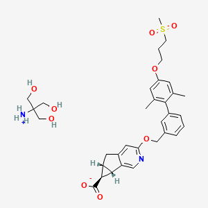 1,3-Dihydroxy-2-(hydroxymethyl)propan-2-aminium (5aR,6S,6aS)-3-((2',6'-dimethyl-4'-(3-(methylsulfonyl)propoxy)-[1,1'-biphenyl]-3-yl)methoxy)-5,5a,6,6a-tetrahydrocyclopropa[4,5]cyclopenta[1,2-c]pyridine-6-carboxylate