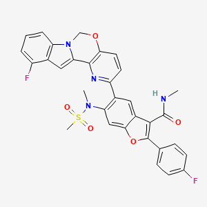 2-(4-Fluorophenyl)-5-(11-Fluoro-6h-Pyrido[2',3':5,6][1,3]oxazino[3,4-A]indol-2-Yl)-N-Methyl-6-[methyl(Methylsulfonyl)amino]-1-Benzofuran-3-Carboxamide
