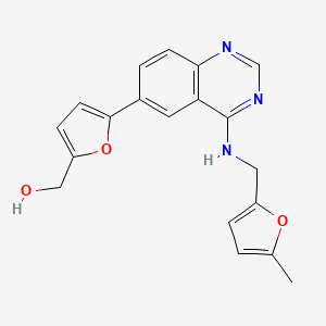 (5-(4-(((5-Methylfuran-2-yl)methyl)amino)quinazolin-6-yl)furan-2-yl)methanol