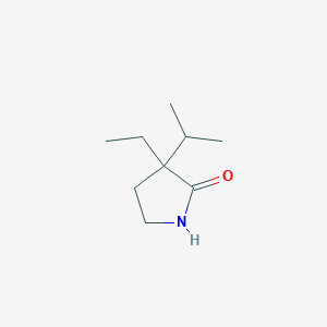 molecular formula C9H17NO B060913 3-Ethyl-3-isopropylpyrrolidin-2-one CAS No. 175698-08-5