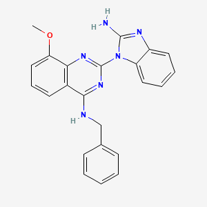 molecular formula C23H20N6O B609131 2-(2-amino-1H-benzo[d]imidazol-1-yl)-N-benzyl-8-methoxyquinazolin-4-amine CAS No. 1346527-98-7