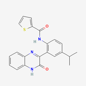 N-[2-(3-oxo-4H-quinoxalin-2-yl)-4-propan-2-ylphenyl]-2-thiophenecarboxamide